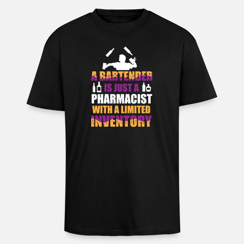 bartender waiter bartender bartender - Unisex Oversized Heavyweight T-shirt - black