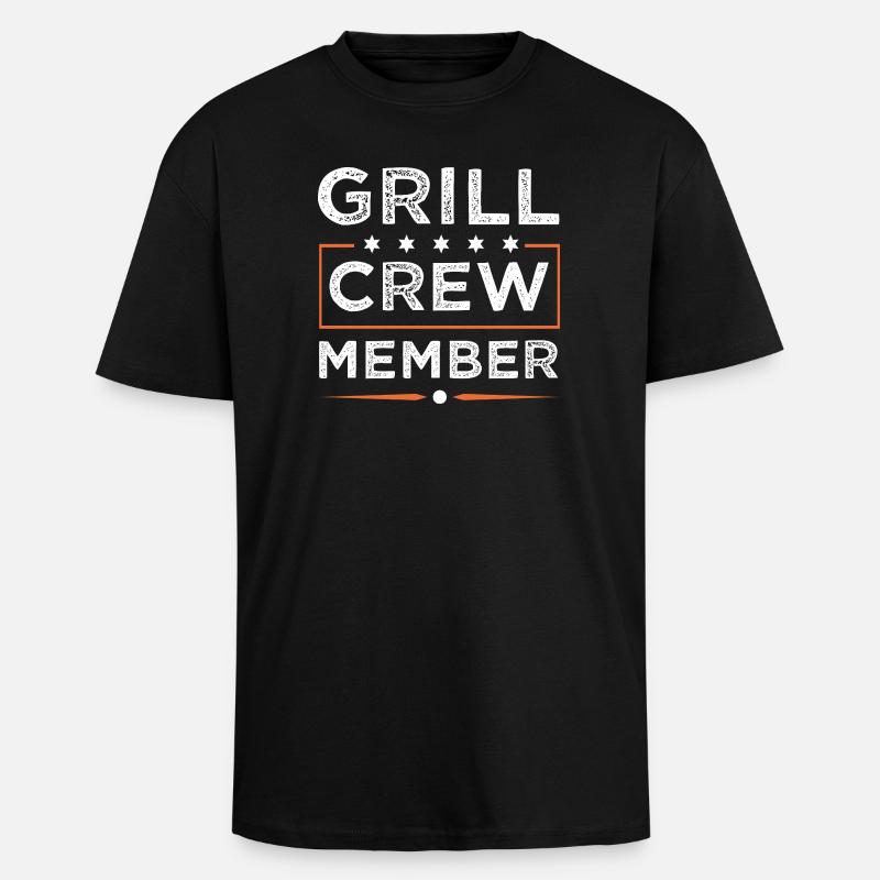 Grill Crew - Oversized Heavyweight Unisex T-Shirt - Schwarz