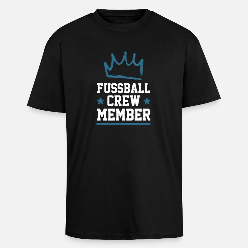 Fussball Crew - Oversized Heavyweight Unisex T-Shirt - Schwarz