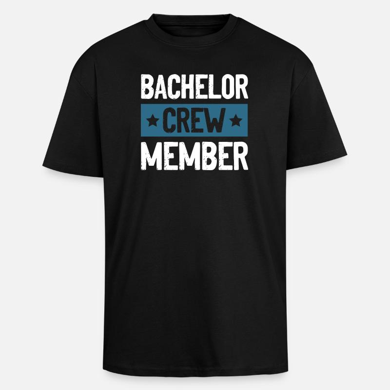 Équipage Bachelor - T-shirt unisexe oversize épais - noir
