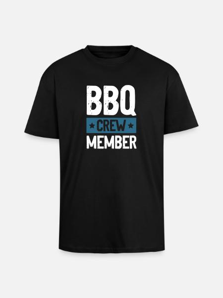 Bbq Crew - Unisex Oversized Heavyweight T-shirt - black