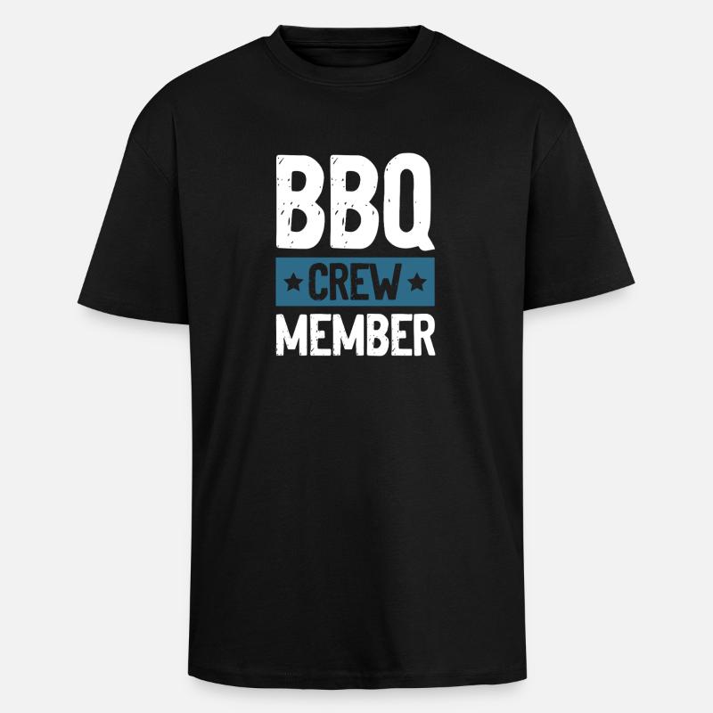 Équipe de barbecue - T-shirt unisexe oversize épais - noir