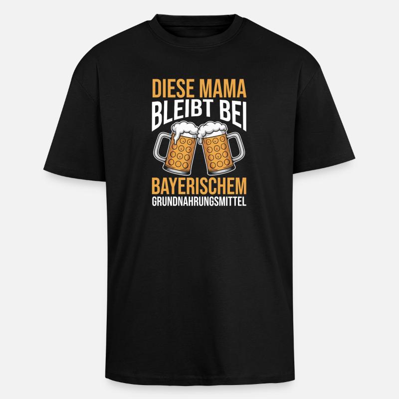 Bier Bierliebhaberin Mutter Mama - Oversized Heavyweight Unisex T-Shirt - Schwarz