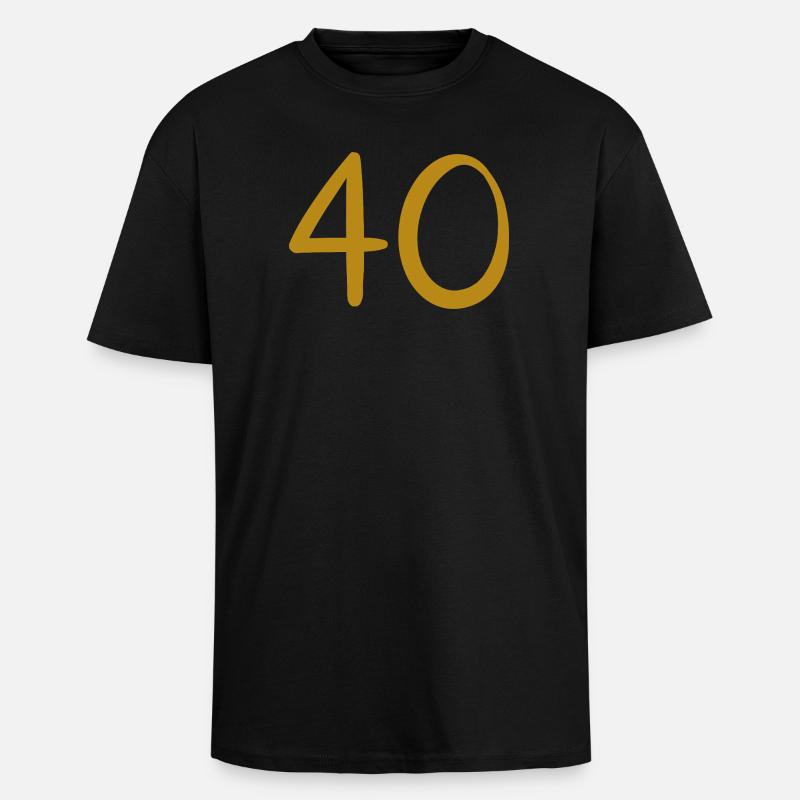 40 - T-shirt unisexe oversize épais - noir