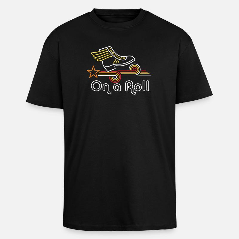 On a Roll - Unisex Oversized Heavyweight T-shirt - black