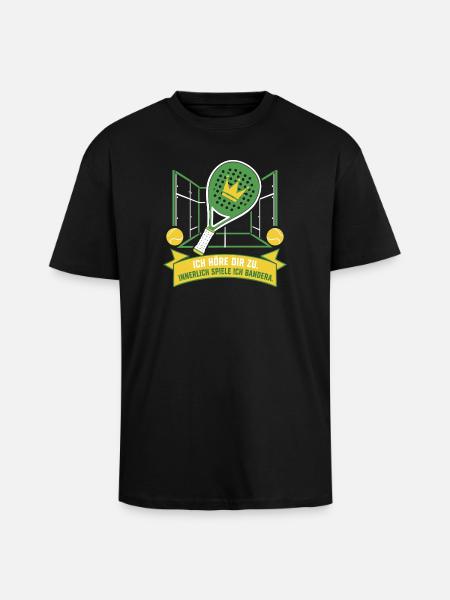 Innerlich immer Bandera — Padel 2026 - Oversized Heavyweight Unisex T-Shirt - Schwarz