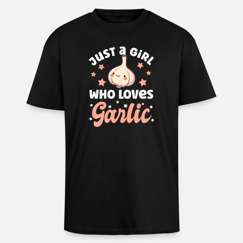 Knoblauch - Oversized Heavyweight Unisex T-Shirt - Schwarz