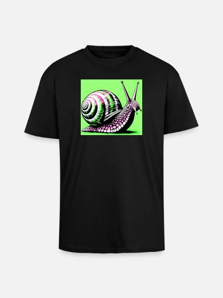 Escargot - T-shirt unisexe oversize épais - noir