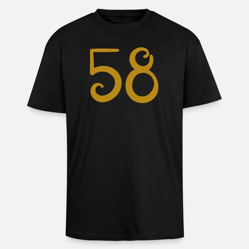 58 - T-shirt unisexe oversize épais - noir
