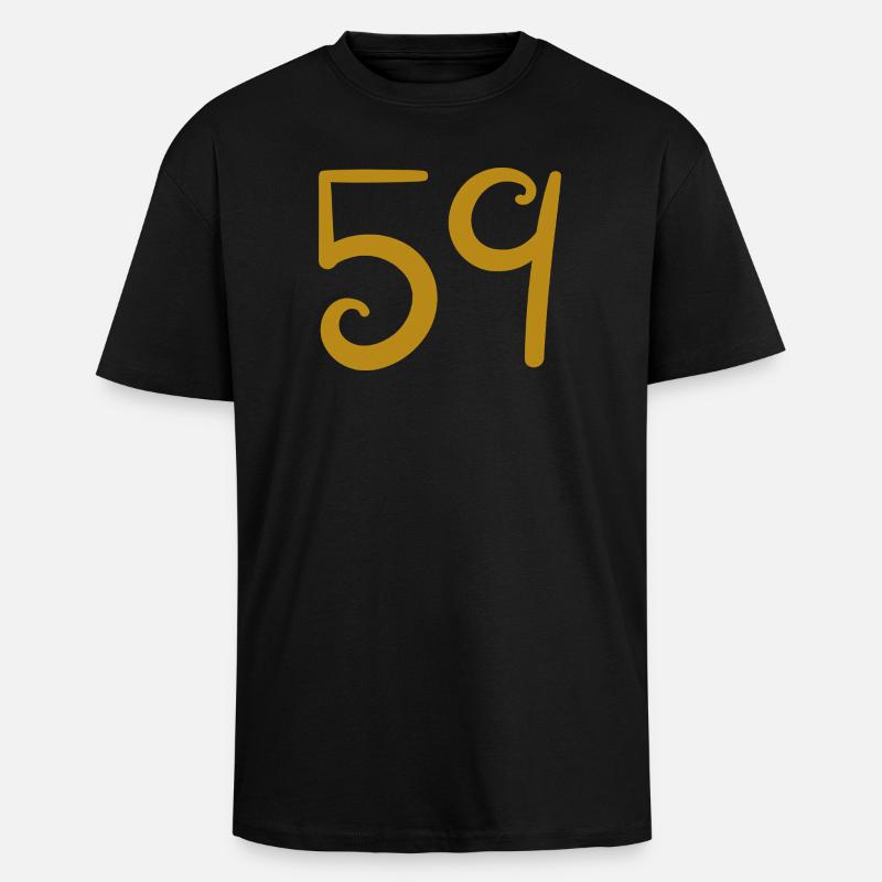 59 - Oversized Heavyweight Unisex T-Shirt - Schwarz