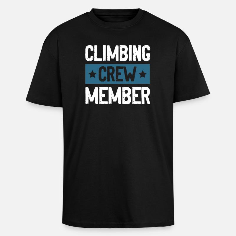 Climbing Crew - Unisex Oversized Heavyweight T-shirt - black