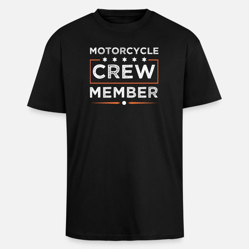 Motorcycle Crew - Unisex Oversized Heavyweight T-shirt - black