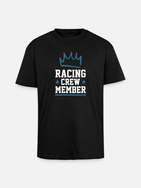 Équipage de course - T-shirt unisexe oversize épais - noir