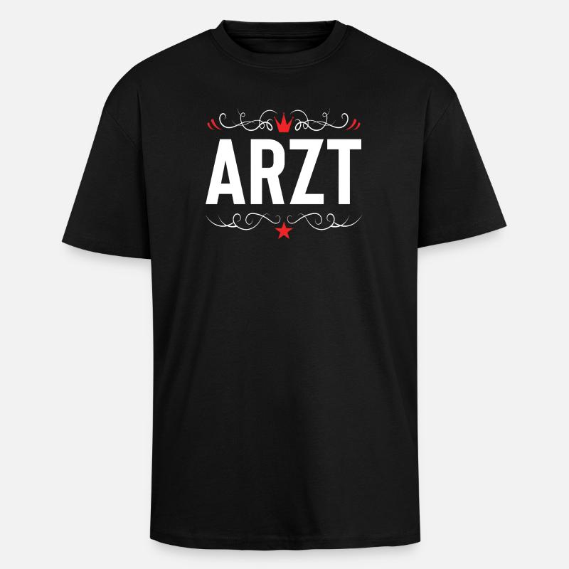 Arzt Beruf - Oversized Heavyweight Unisex T-Shirt - Schwarz