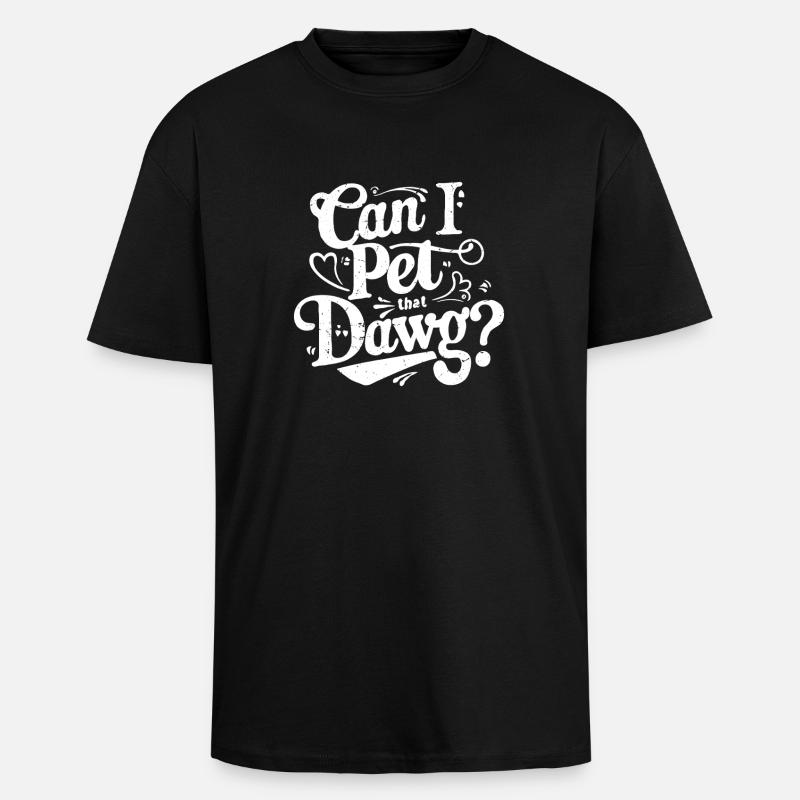 Je peux caresser ce mec - T-shirt unisexe oversize épais - noir