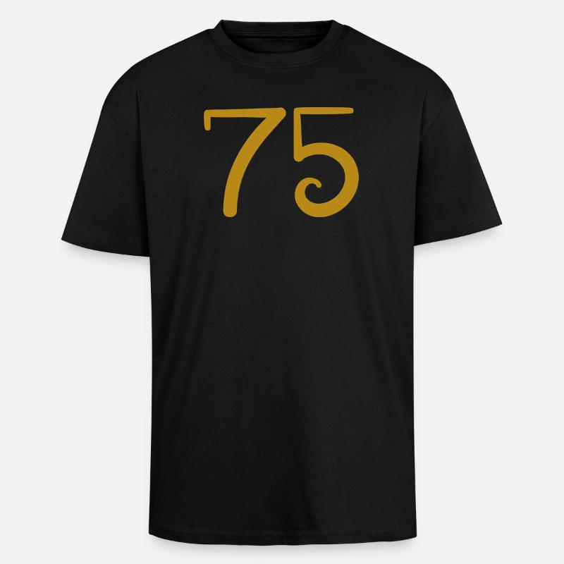 75 - Oversized Heavyweight Unisex T-Shirt - Schwarz