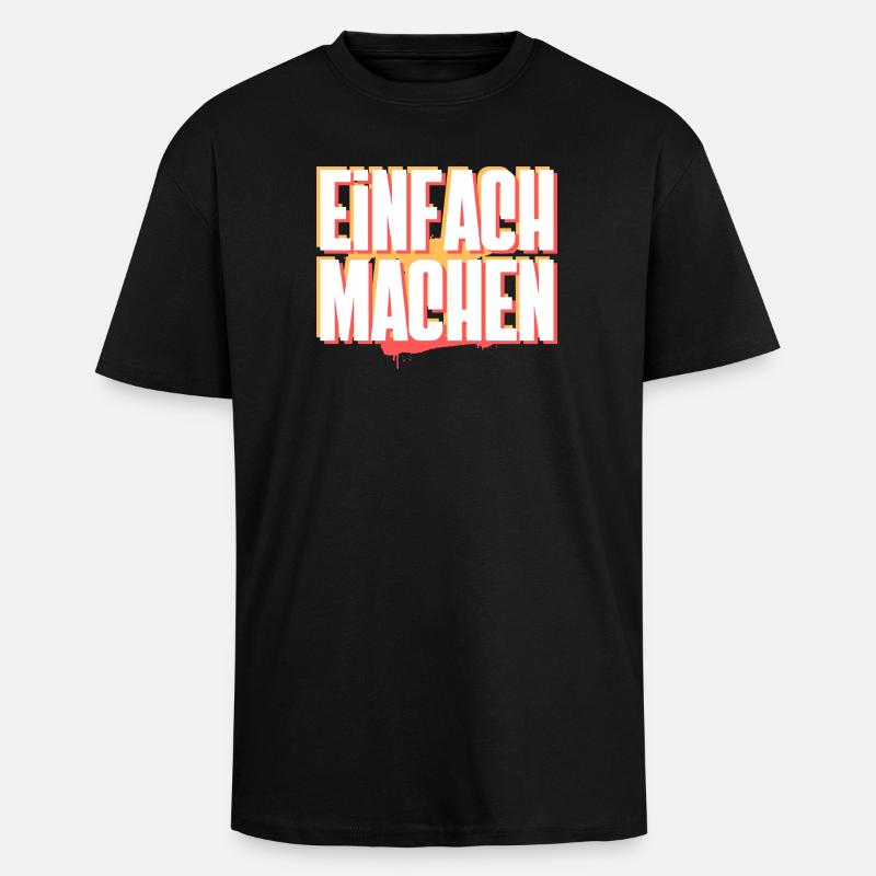 Fais-le - T-shirt unisexe oversize épais - noir