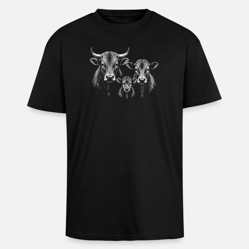 cattle - Unisex Oversized Heavyweight T-shirt - black