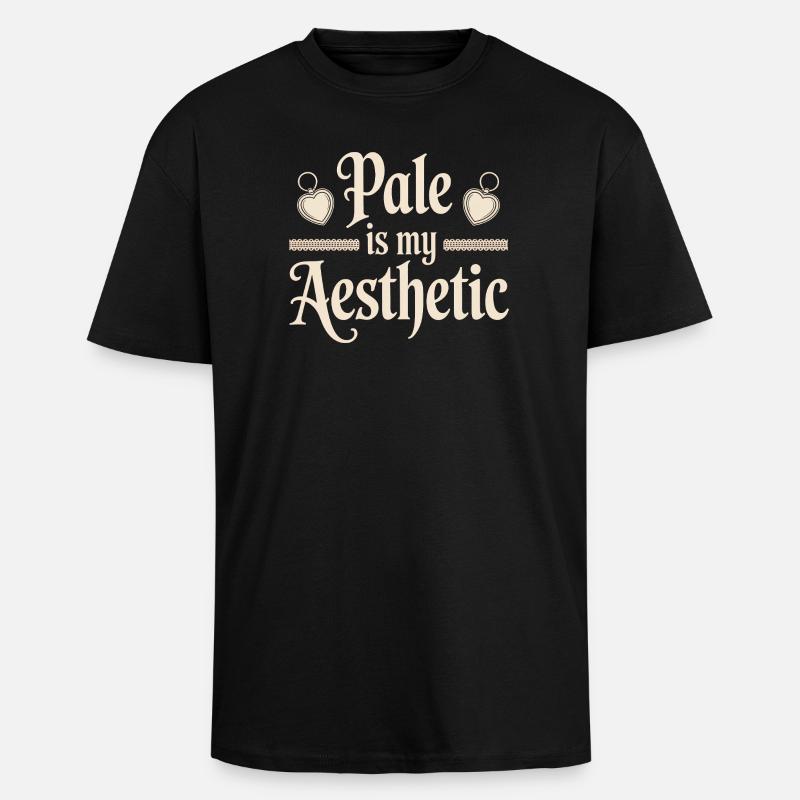 Pâle est mon esthétique - T-shirt unisexe oversize épais - noir