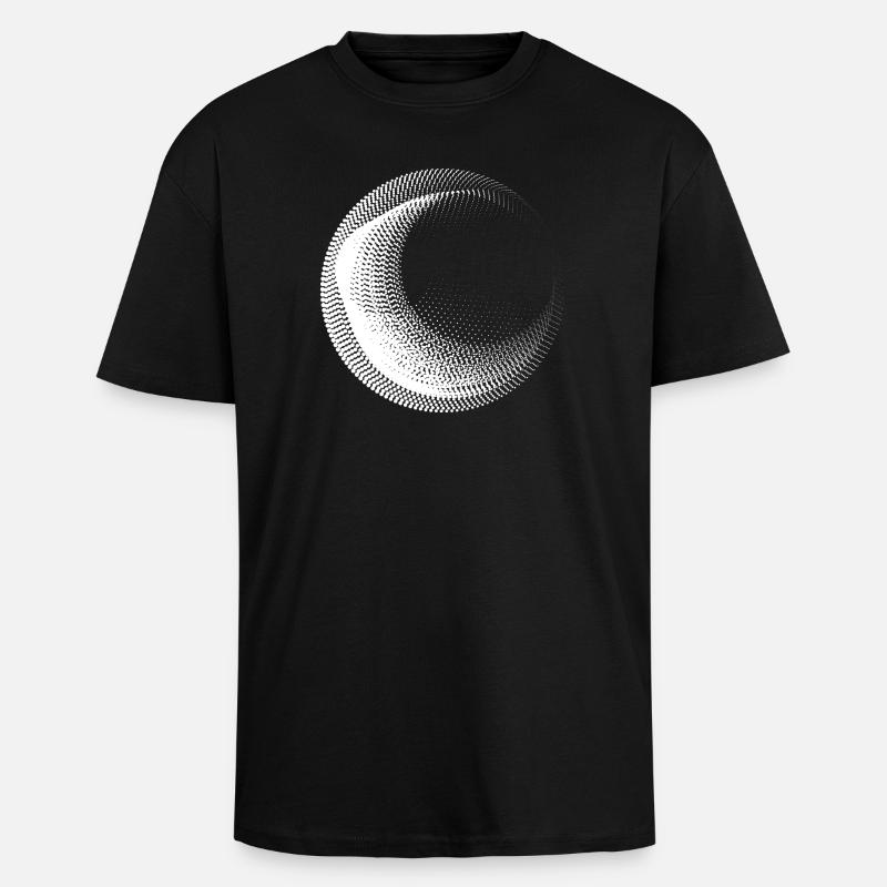 circles dots design - Unisex Oversized Heavyweight T-shirt - black