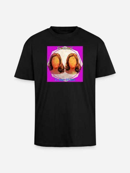 Twins - Unisex Oversized Heavyweight T-shirt - black