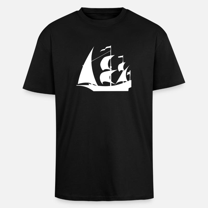 Sail - Unisex Oversized Heavyweight T-shirt - black
