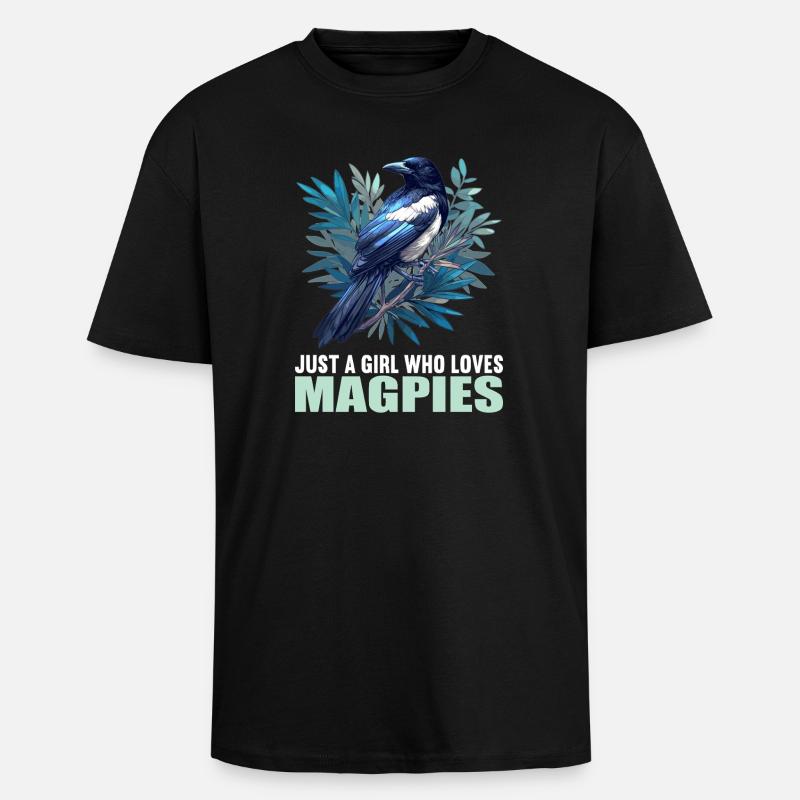 Pies Magpie - T-shirt unisexe oversize épais - noir