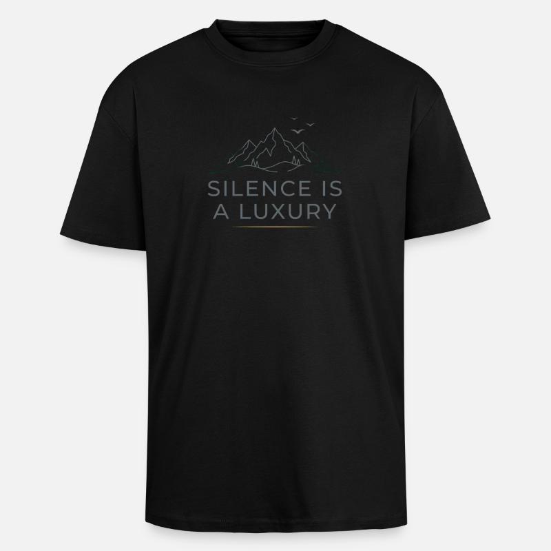 Tranquility is luxury - Unisex Oversized Heavyweight T-shirt - black