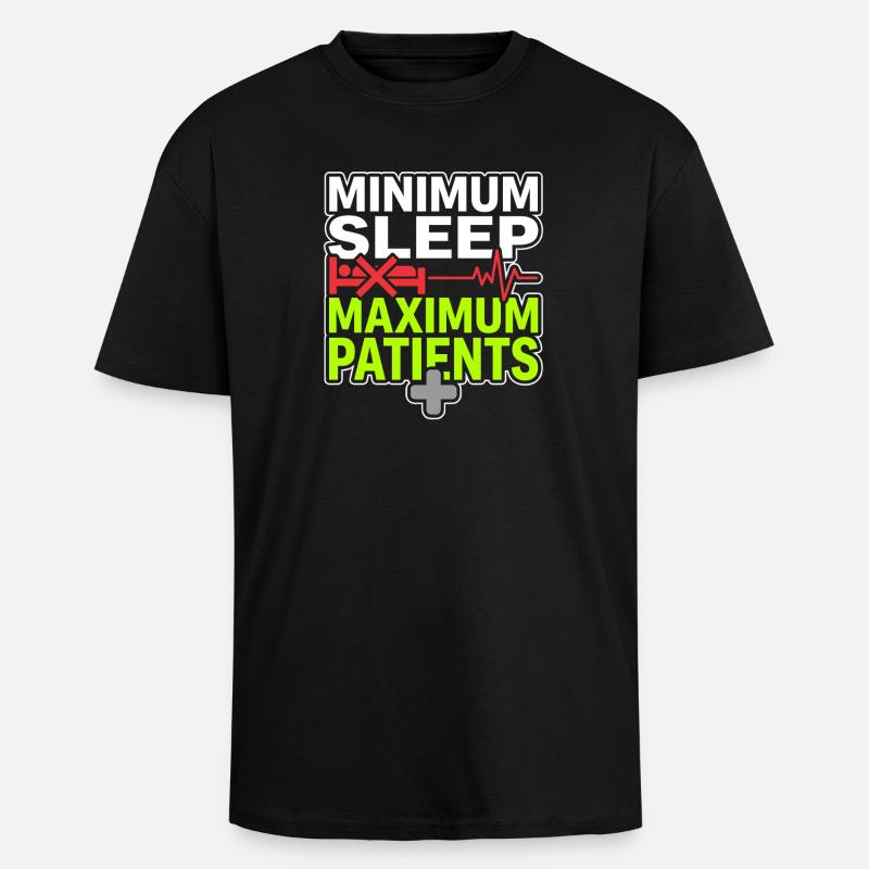 Nachtschicht-krankenschwester, Müde - Oversized Heavyweight Unisex T-Shirt - Schwarz