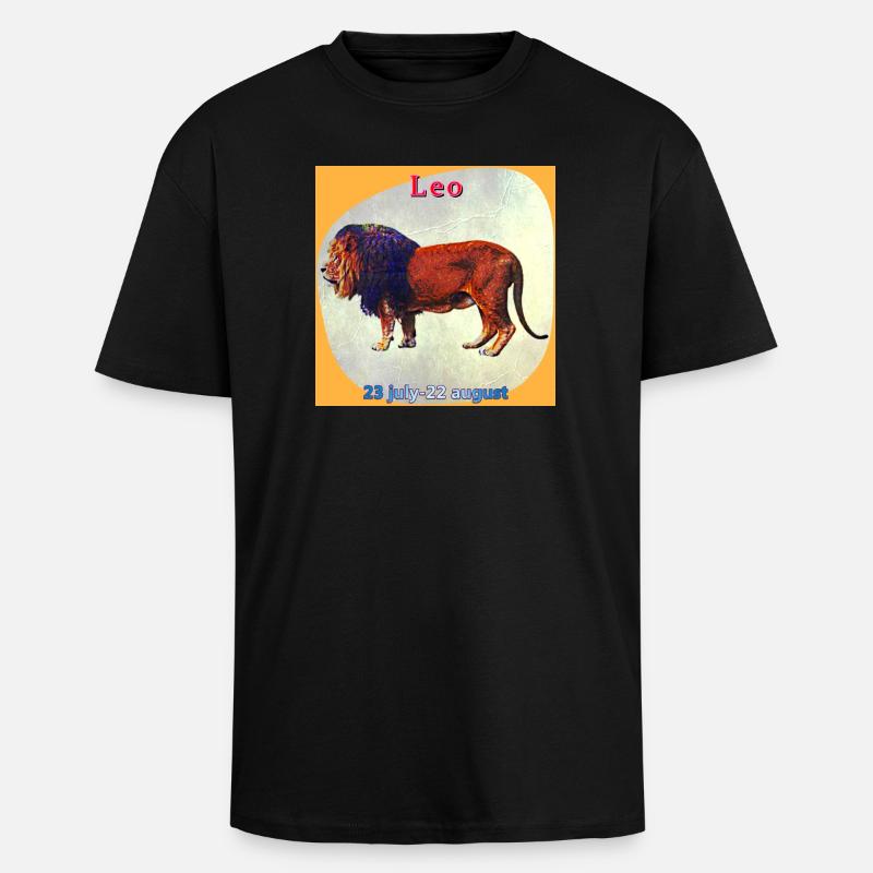 Löwe - Oversized Heavyweight Unisex T-Shirt - Schwarz