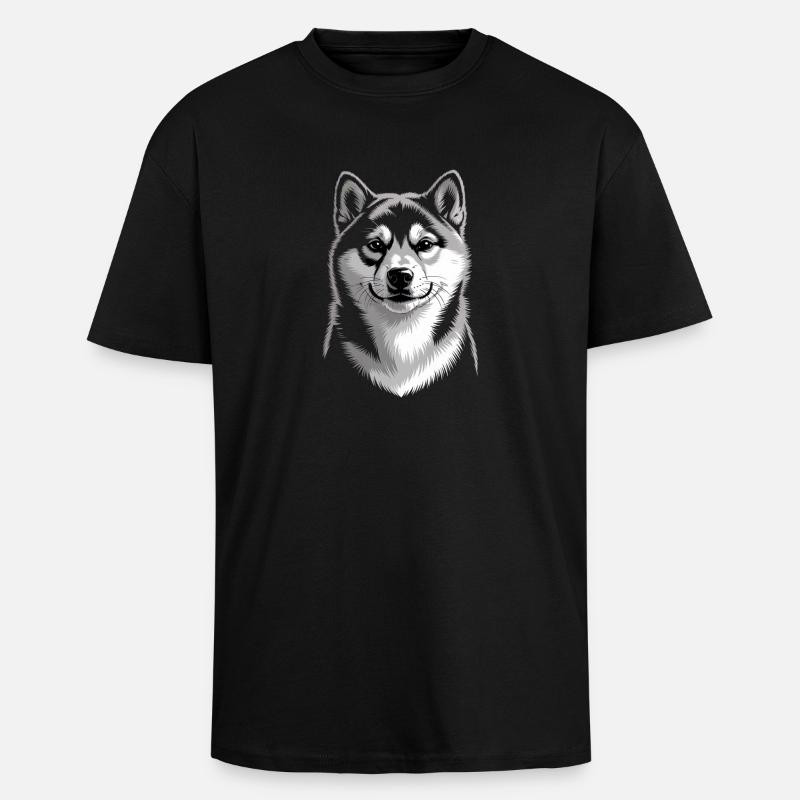 Husky - Unisex Oversized Heavyweight T-shirt - black