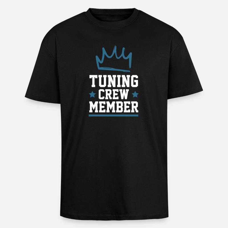 Tuning Crew - Oversized Heavyweight Unisex T-Shirt - Schwarz