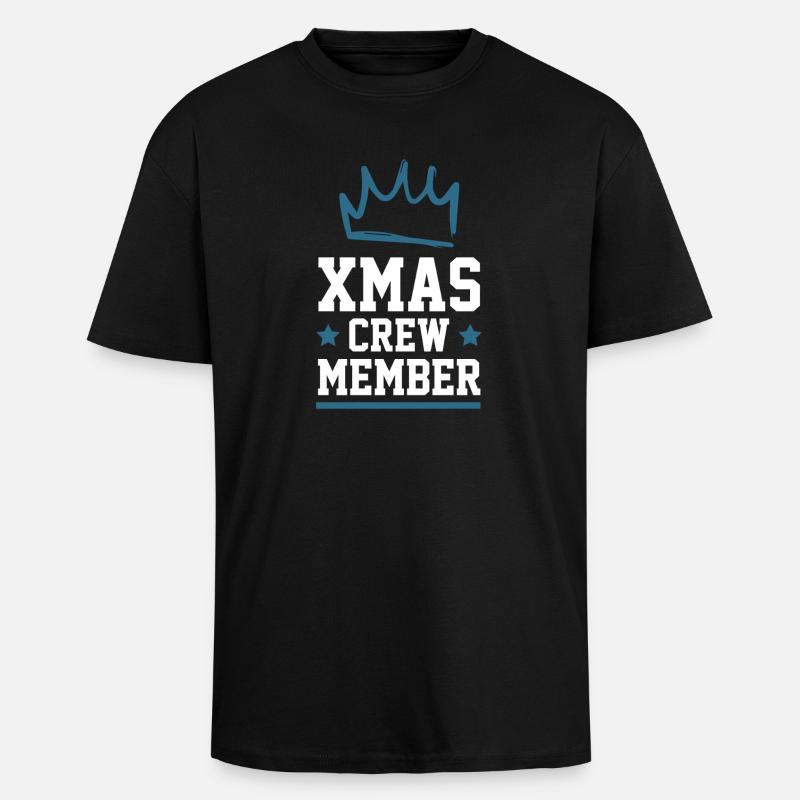 Équipage de Noël - T-shirt unisexe oversize épais - noir