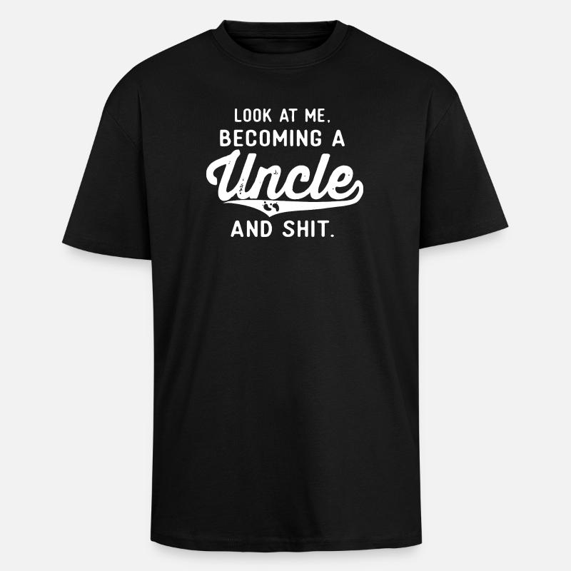 Ein Onkel werden – Fette Schrift - Oversized Heavyweight Unisex T-Shirt - Schwarz
