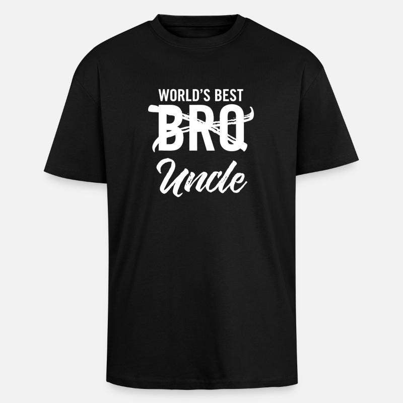 World's Best Bro Onkel - Oversized Heavyweight Unisex T-Shirt - Schwarz