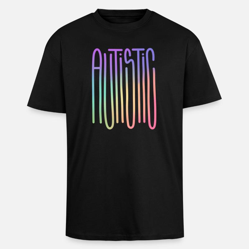 Autistic Spectrum Flow - Unisex Oversized Heavyweight T-shirt - black