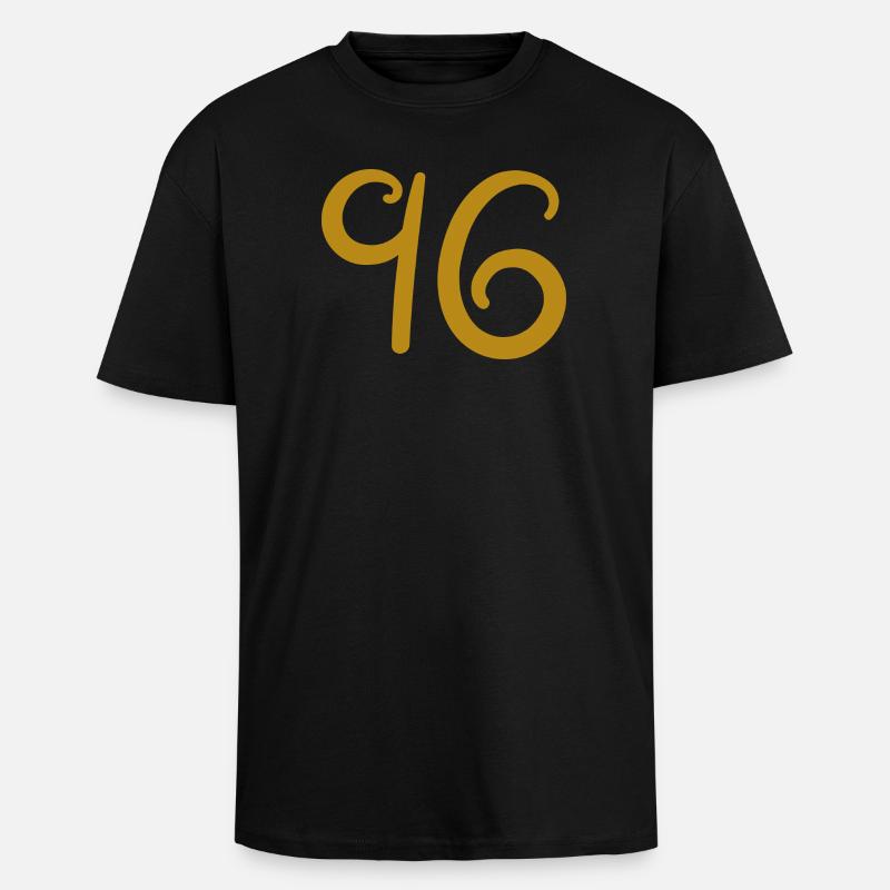 96 - Oversized Heavyweight Unisex T-Shirt - Schwarz