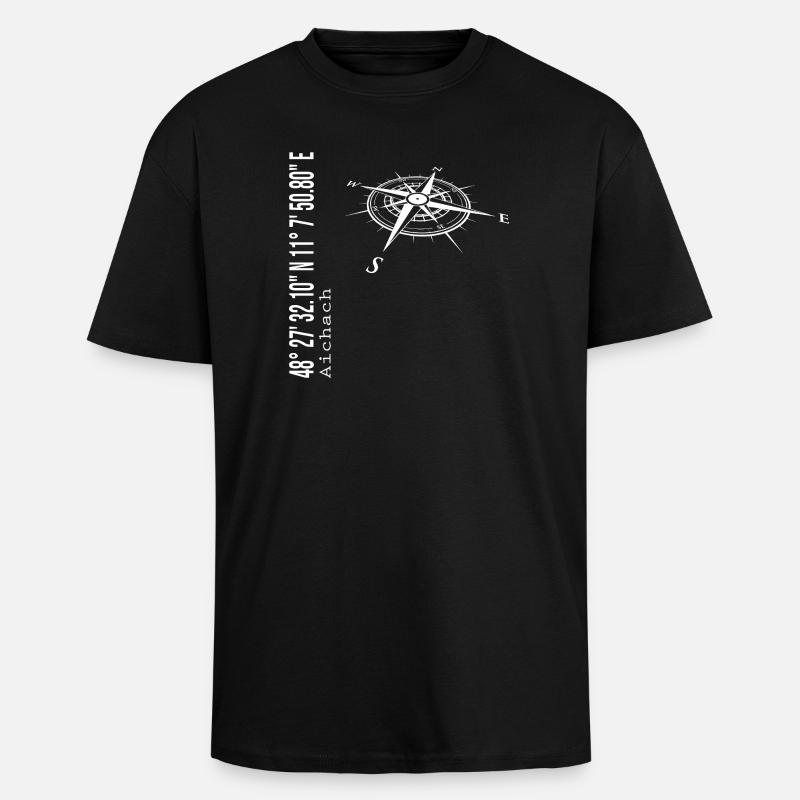 Aichach - Oversized Heavyweight Unisex T-Shirt - Schwarz