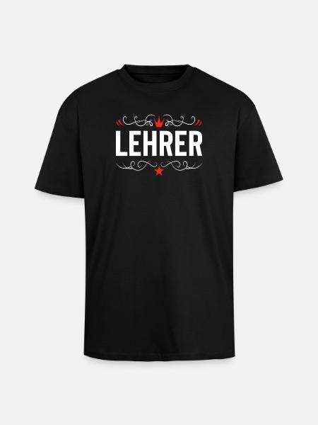 Lehrer Beruf - Oversized Heavyweight Unisex T-Shirt - Schwarz
