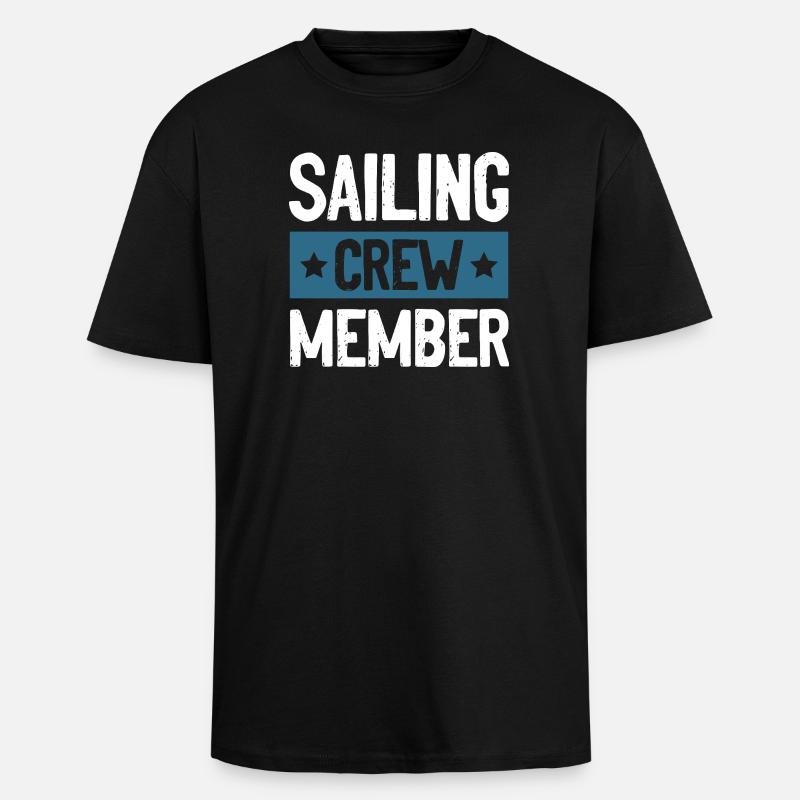 Sailing Crew - Oversized Heavyweight Unisex T-Shirt - Schwarz