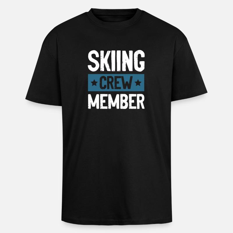 Équipe de ski - T-shirt unisexe oversize épais - noir
