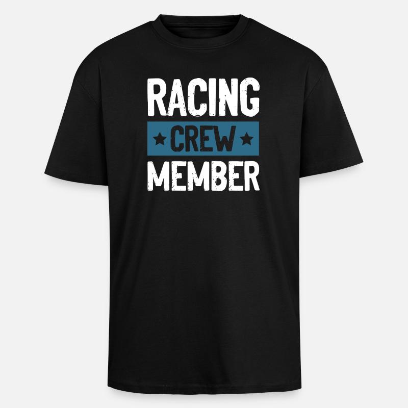 Racing Crew - Oversized Heavyweight Unisex T-Shirt - Schwarz