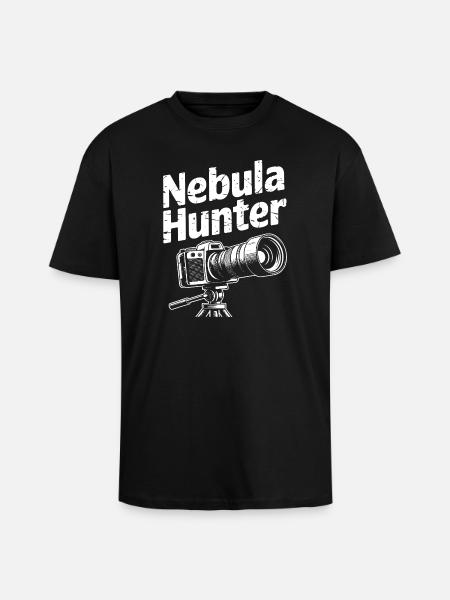 Nebula Hunter Camera Design - Unisex Oversized Heavyweight T-shirt - black