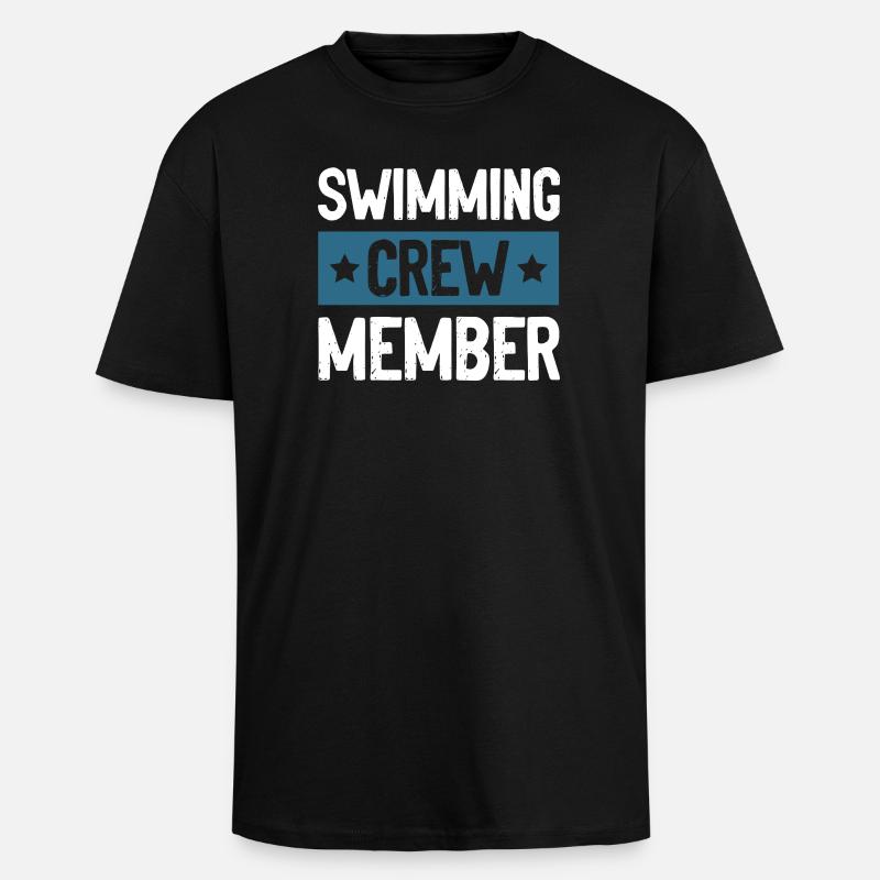 Swimming Crew - Oversized Heavyweight Unisex T-Shirt - Schwarz