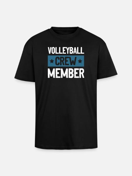 Volleyball Crew - Oversized Heavyweight Unisex T-Shirt - Schwarz