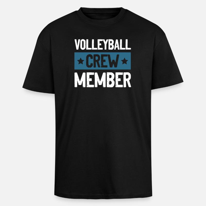 Volleyball Crew - Unisex Oversized Heavyweight T-shirt - black