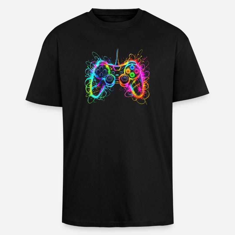 Gaming Controller Gamer - Oversized Heavyweight Unisex T-Shirt - Schwarz