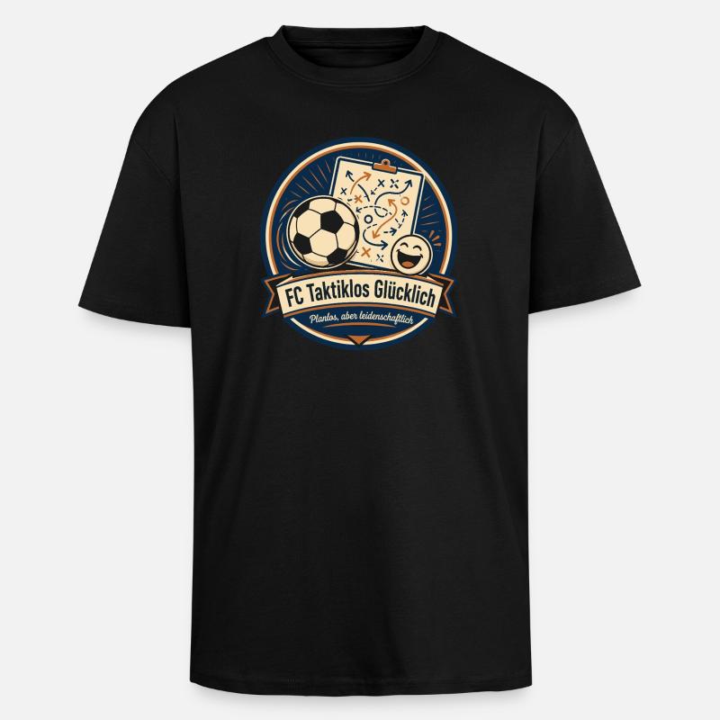 FC Taktiklos Glücklich - Oversized Heavyweight Unisex T-Shirt - Schwarz