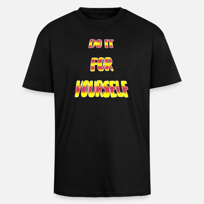 Fais-le étoile - T-shirt unisexe oversize épais - noir