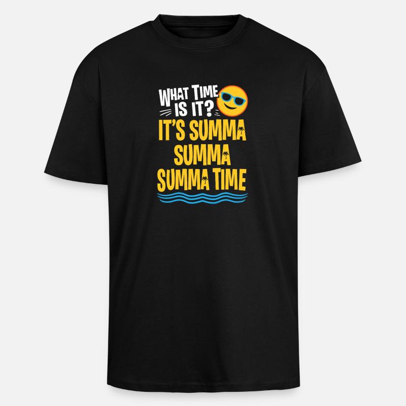 Summa Summa Time Tee - Oversized Heavyweight Unisex T-Shirt - Schwarz